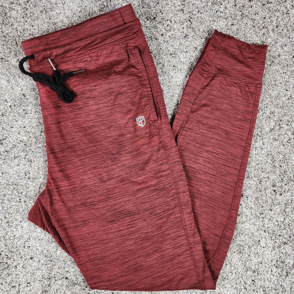 Born Primitive Joggers Mens Medium Space Dye Athletic Performance Red EUC